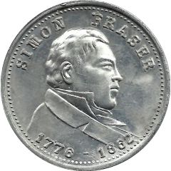 Medal - Canadian Explorers Simon Fraser