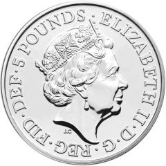 5 Pounds - Elizabeth II 5th portrait, Year of the Tiger