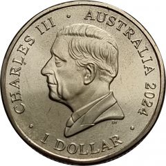1 Dollar - Charles III 1st Portrait - Australia in Space