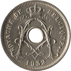 5 Centimes - Albert I French text, with star