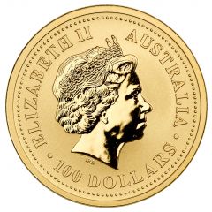 100 Dollars - Elizabeth II 4th Portrait - Year of the Rooster - Gold Bullion Coin