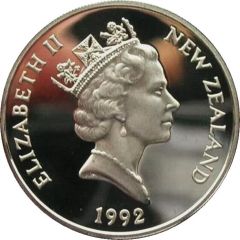 1 Dollar - Elizabeth II 3rd portrait, Silver Piedfort