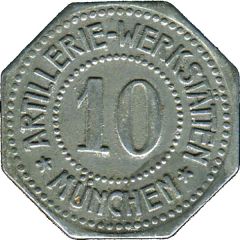 10 Pfennig - München Artillerie Werkstätten