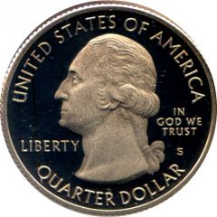 1/4 Dollar `Washington Quarter` Blue Ridge Parkway, North Carolina