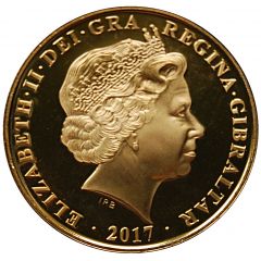 1 Crown - Elizabeth II King George V, Gold Plated