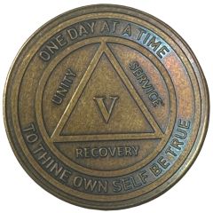 Token - Alcoholics Anonymous Sobriety 5th Anniversary