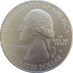 1/4 Dollar `Washington Quarter` Blue Ridge Parkway, North Carolina - Silver 5 oz Bullion