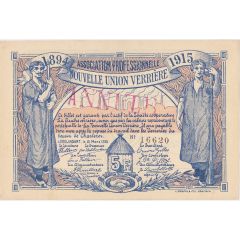 5 Francs - Nouvelle Union Verrière Lodelinsart