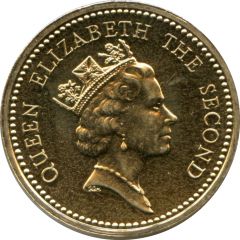 1 Pound - Elizabeth II 3rd portrait