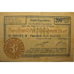 200 000 000 Mark Oggersheim