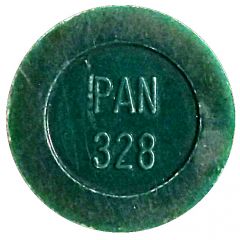 Token - PAN 328 round, letter height 4.5 mm