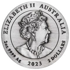 2 Dollars - Elizabeth II Posthumous, 6th Portrait - Year of the Rabbit - Silver Bullion