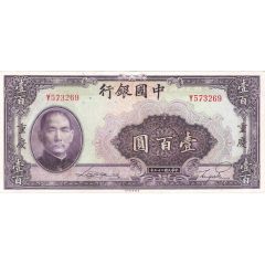 100 Yuan Bank of China