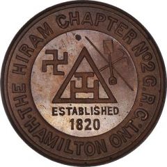 Masonic Medal - Centennial of The Hiram Chapter Hamilton, Ontario