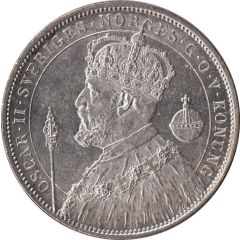 2 Kronor - Oscar II Silver jubilee