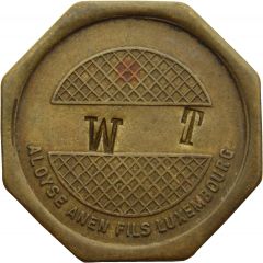 Token - Aloyse Anen Fils Luxembourg countermarked `W T`