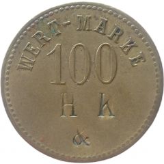 100 Pfennig Wert-Marke, Countermarked `HandK`