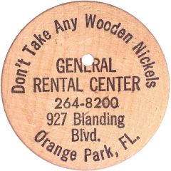 Wooden Nickel - General Rental Center Orange Park, Florida