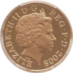 5 Pence - Elizabeth II 4th Portrait, Royal Shield, Gold Proof