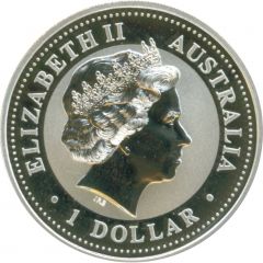 1 Dollar - Elizabeth II 4th Portrait - Australian Kookaburra - Gold Sovereign Privy