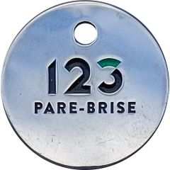 Jeton de chariot - 1 2 3 Pare-brise