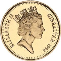2 Pounds - Elizabeth II 1st Royal Visit to Gibraltar