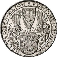 5 Reichsmark Paul von Hindenburg - Pattern