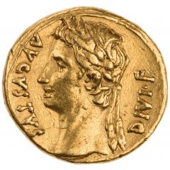 Aureus - Augustus and Gaius Caesar C CAES AVGVS F