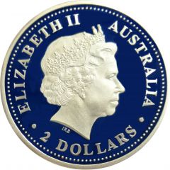 2 Dollars - Elizabeth II 4th Portrait - Australian Kookaburra
