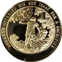 Medal - Thomason Medallic Bible Abraham offering his son Isaac for a sacrifice, #11 of 60
