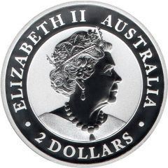 2 Dollars - Elizabeth II 6th Portrait - Golden Eagle Nugget - High Relief