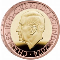 2 Pounds - Charles III Sir Winston Churchill, Gold Proof