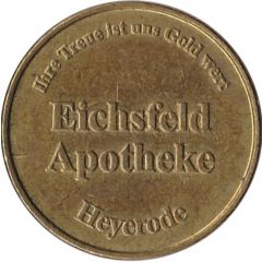 Pharmacy Token - Eichsfeld Apotheke / Natur and Kosmetik Lydia Scharf Heyerode / Lengenfeld unterm Stein