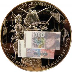 Medal - Commemoration of banknotes 1000 francs, 6th series