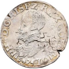 1/2 Daalder `1/2 Philipsdaalder` - Philip II Bust left