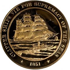 Medal - History of the United States Clipper Ships Vie for Supremacy of Seas