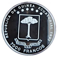 7000 Francos CFA Soccer - Italy 1990