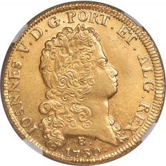 12800 Réis - João V 3rd Type of Shield, Bahia Mint