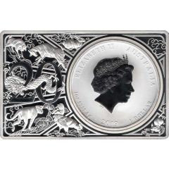1 Dollar - Elizabeth II 4th Portrait - Year of the Pig, Coin and Bar