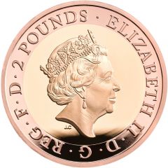 2 Pounds - Elizabeth II Sir Walter Scott, Gold Proof