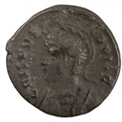 Nummus - Crispus as Caesar Helmeted, cuirassed bust left, CRISPVS NOBIL C, BEATA TRANQLITAS, F-B, PLON, Londinium