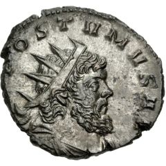 Antoninianus - Aureolus in the name of Postumus; Mars