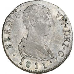 2 Reales - Ferdinand VII Draped bust, DEI · G ·