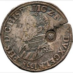 1 Daalder `Philipsdaalder` - Philip II ANG - Countermark A13.1)