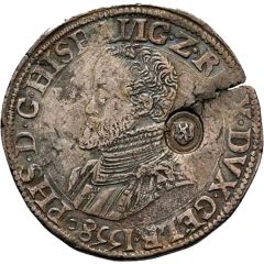 1 Daalder `Philipsdaalder` - Philip II ANG - Countermark A13.1)