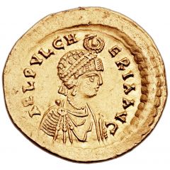 Solidus - Aelia Pulcheria VICTORIA AVGGG, Constantinopolis