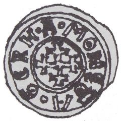 Denier Bracteate - abbot wąchocki Gerard Wąchock mint