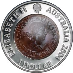 1 Dollar - Elizabeth II 4th Portrait - Last Australian Penny