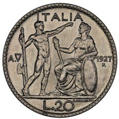 20 Lire Reverse pattern