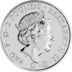 2 Pounds - Elizabeth II Year of the Monkey, 1 oz Fine Silver